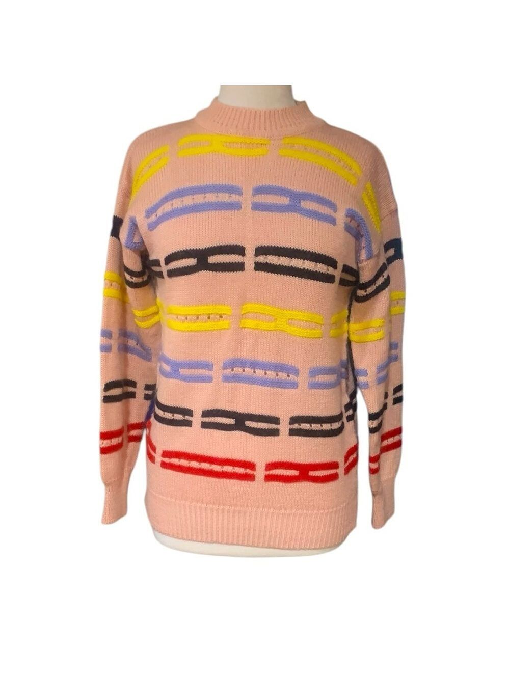 Vntg 90’s teen Esprit colorful geometric sweater size small